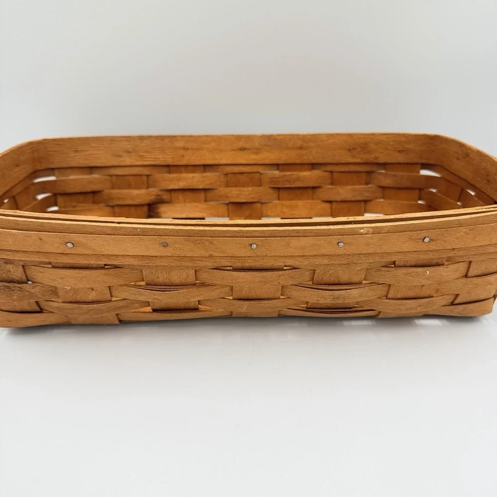 VTG Longaberger Basket Lot 2 Bread Loaf Woven Wood Farmhouse Cottage Decor